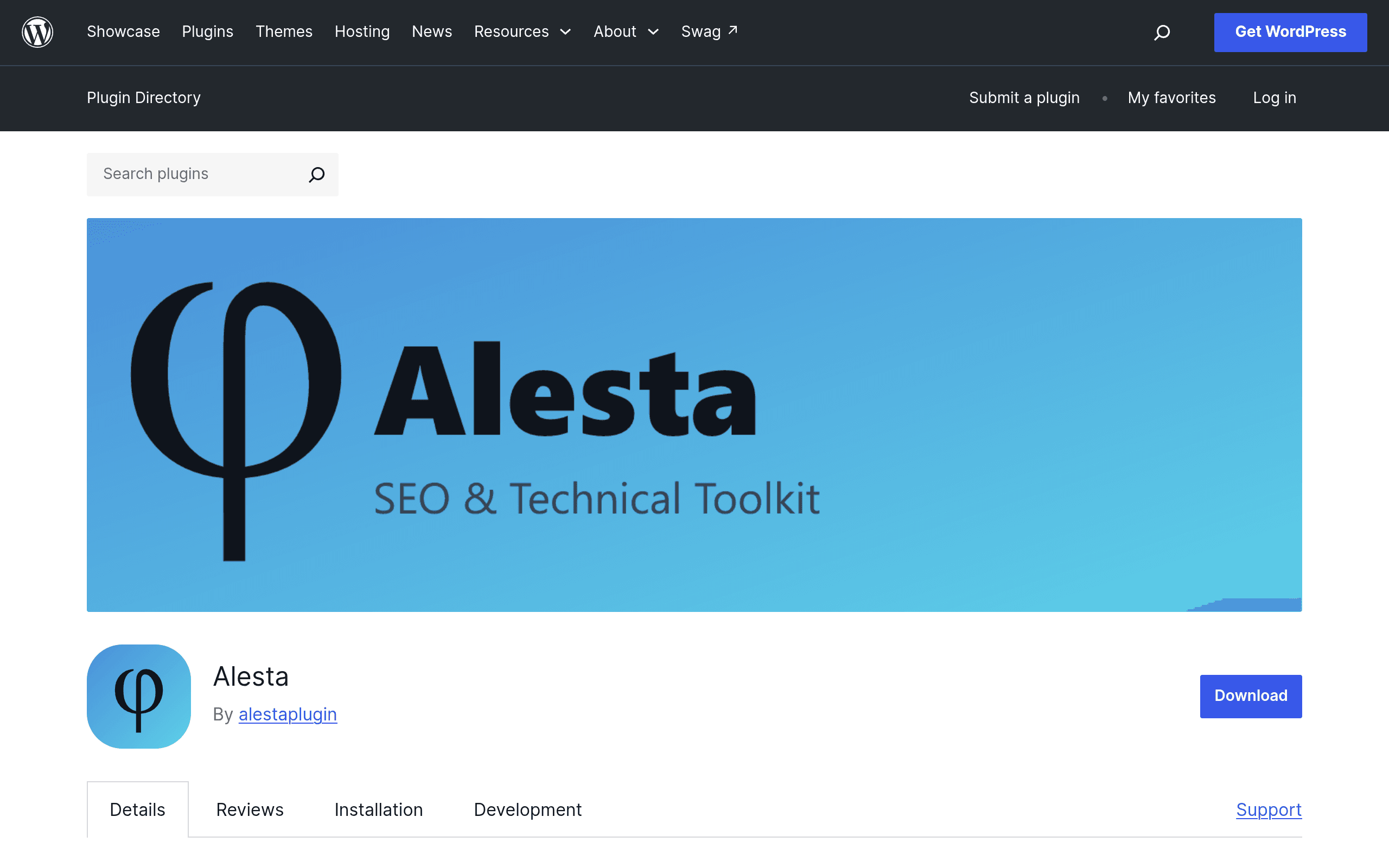 Screenshot of Alesta