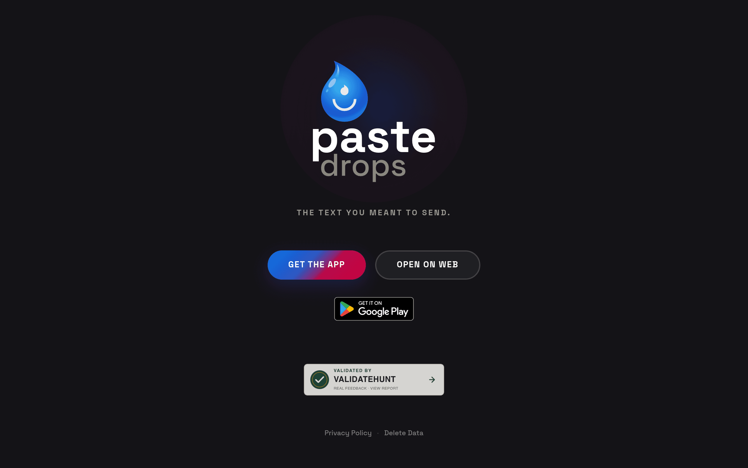 Screenshot of Paste Drops