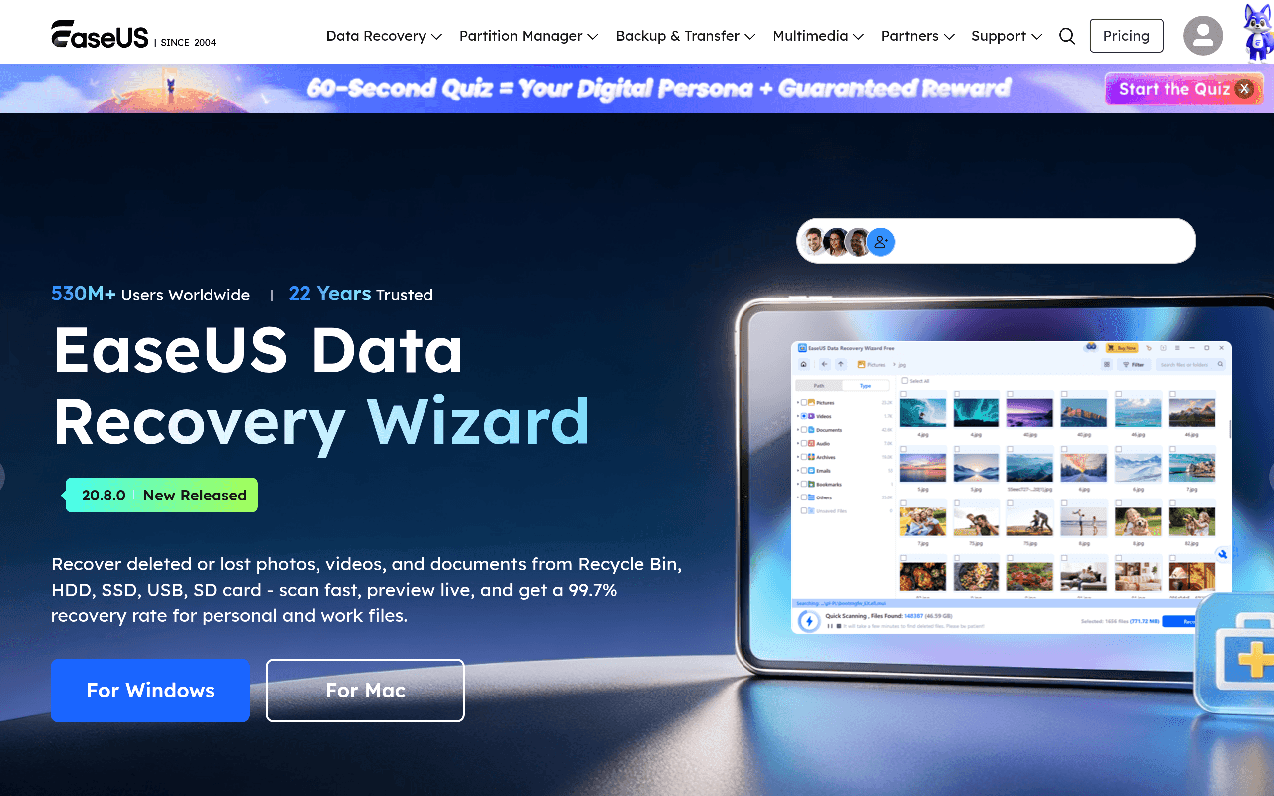 Screenshot of EaseUS