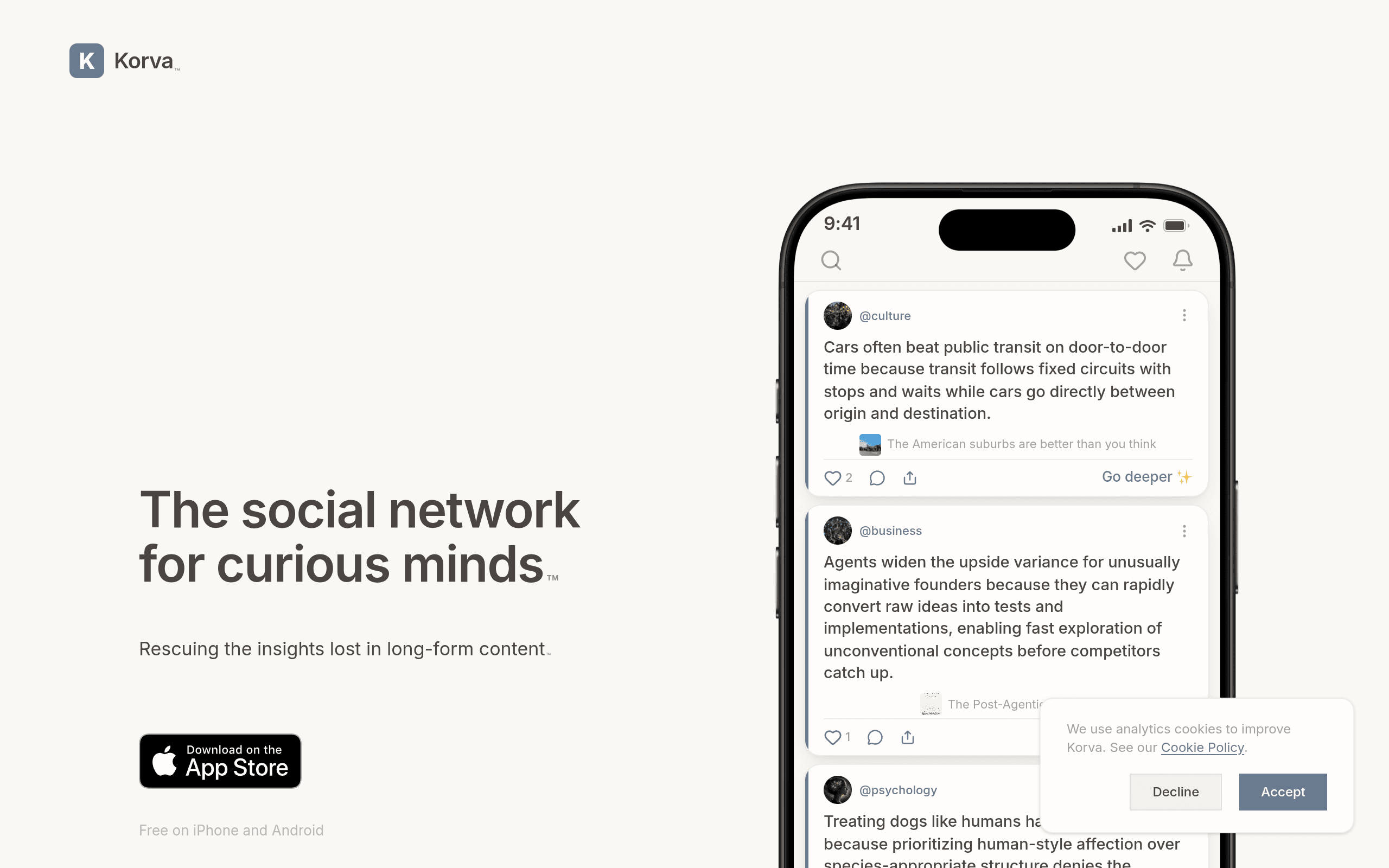Screenshot of Korva
