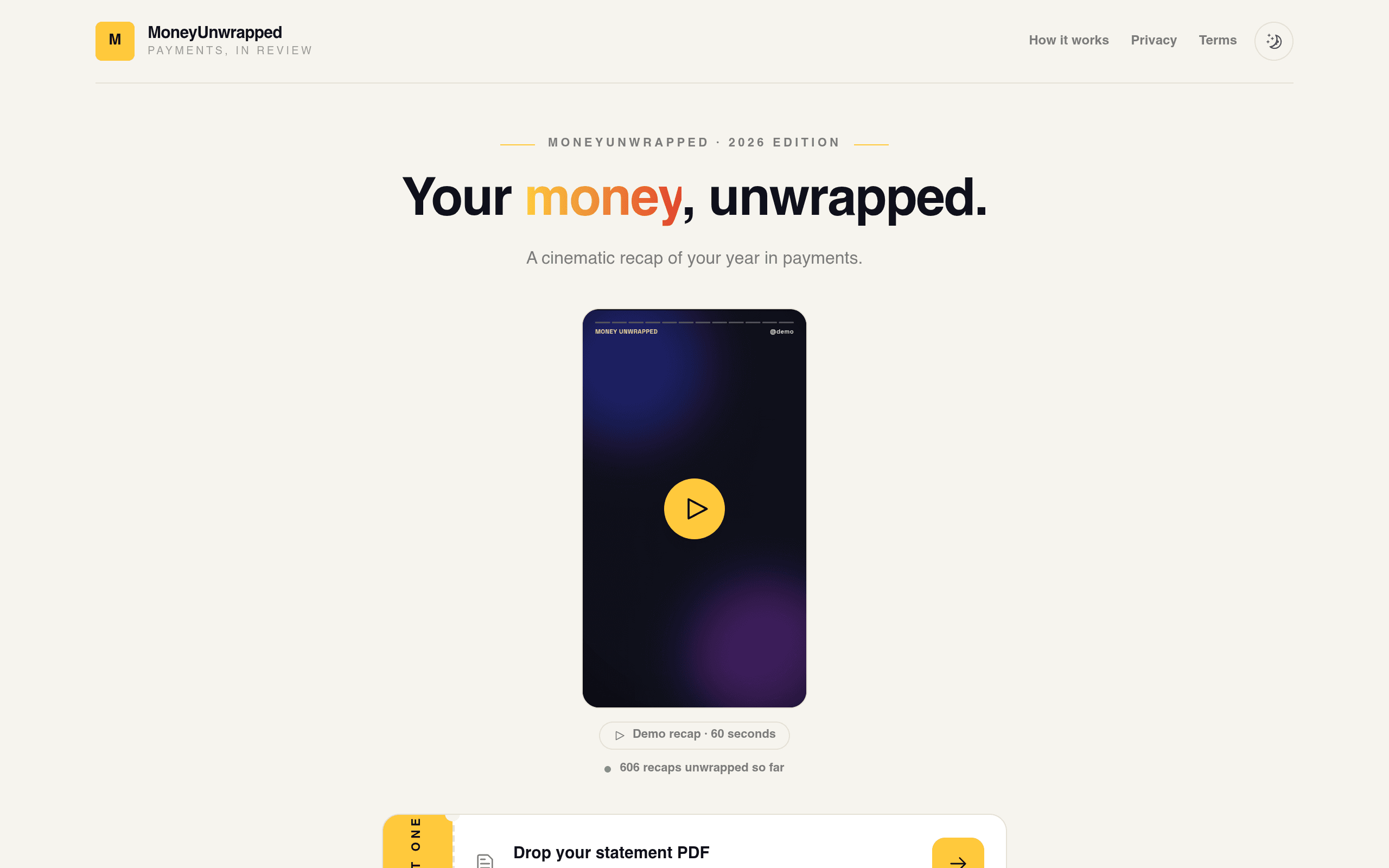 Screenshot of MoneyUnwrapped