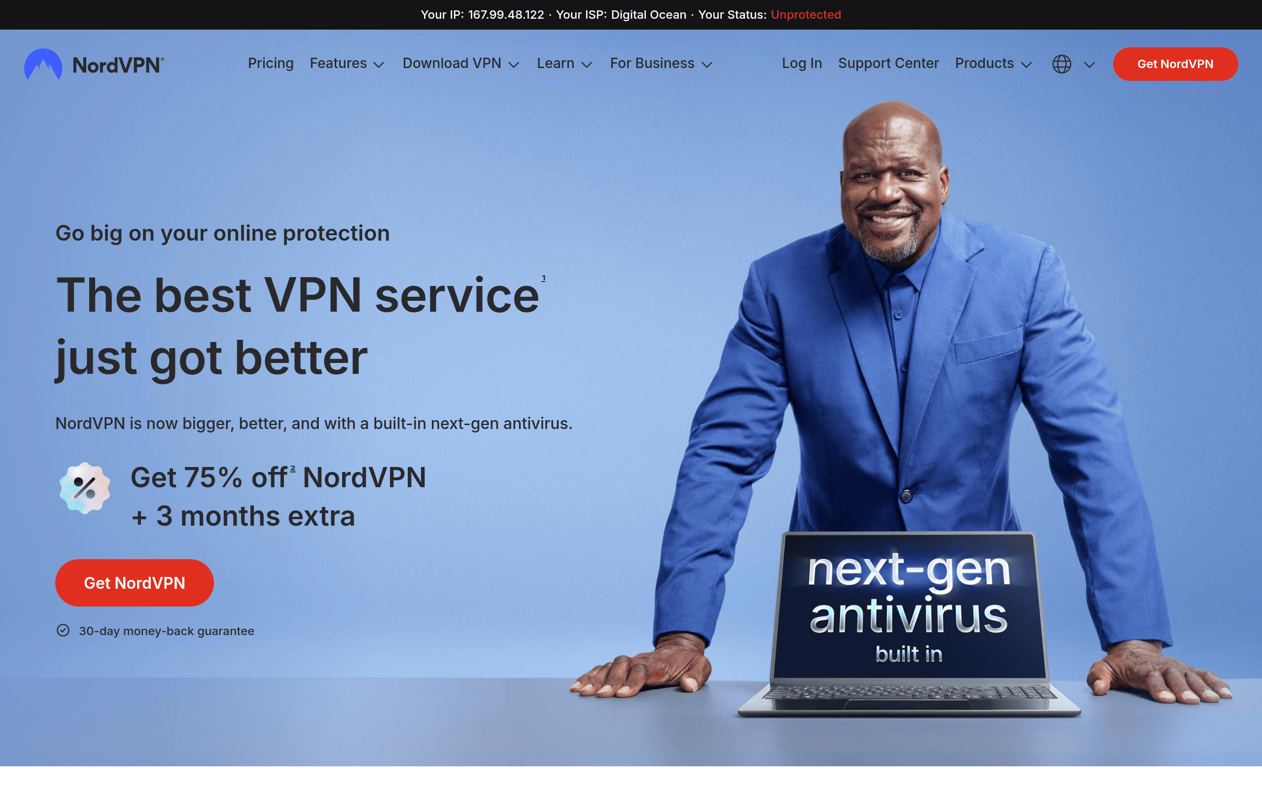 Screenshot of NordVPN