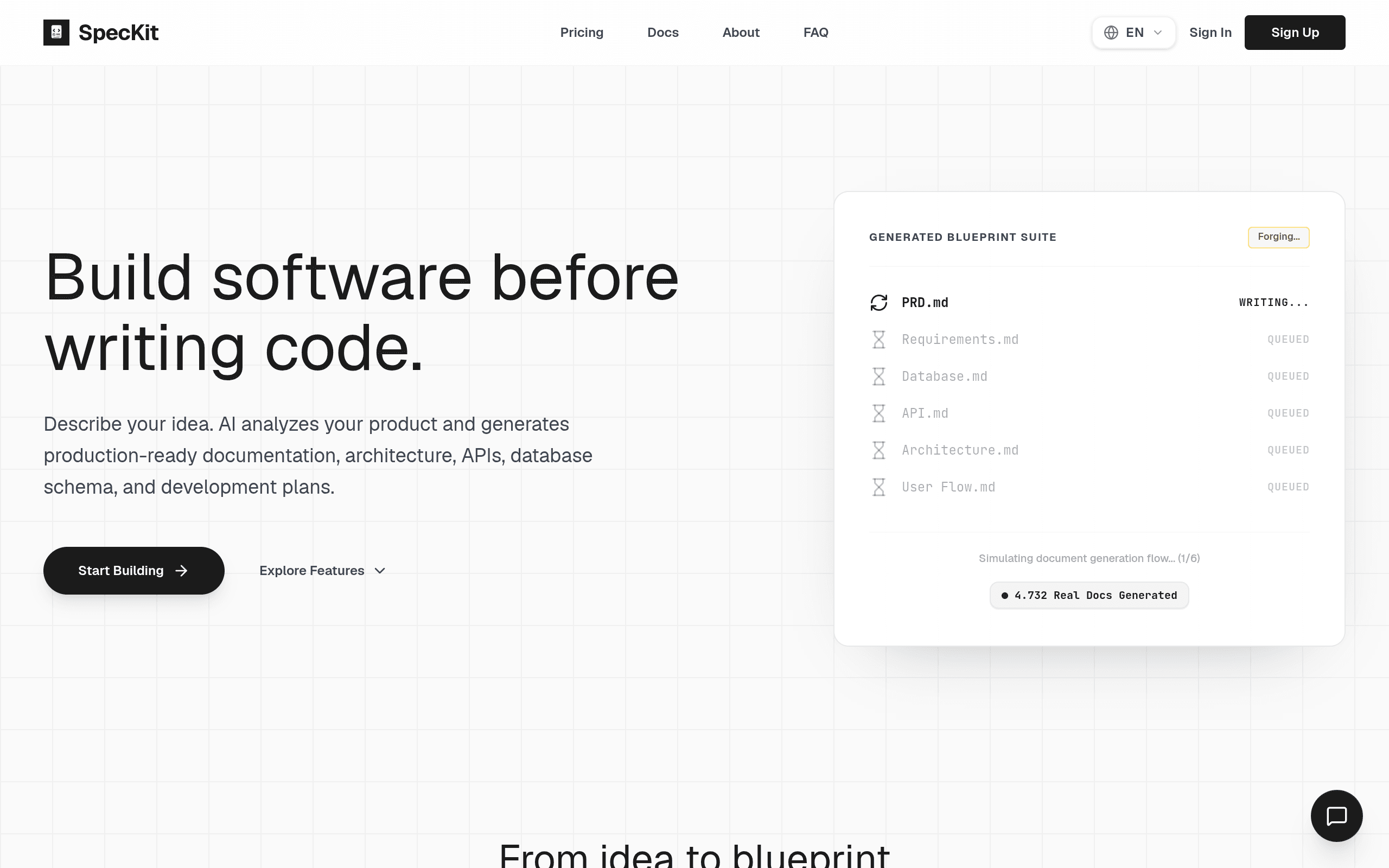 Screenshot of SpecKit