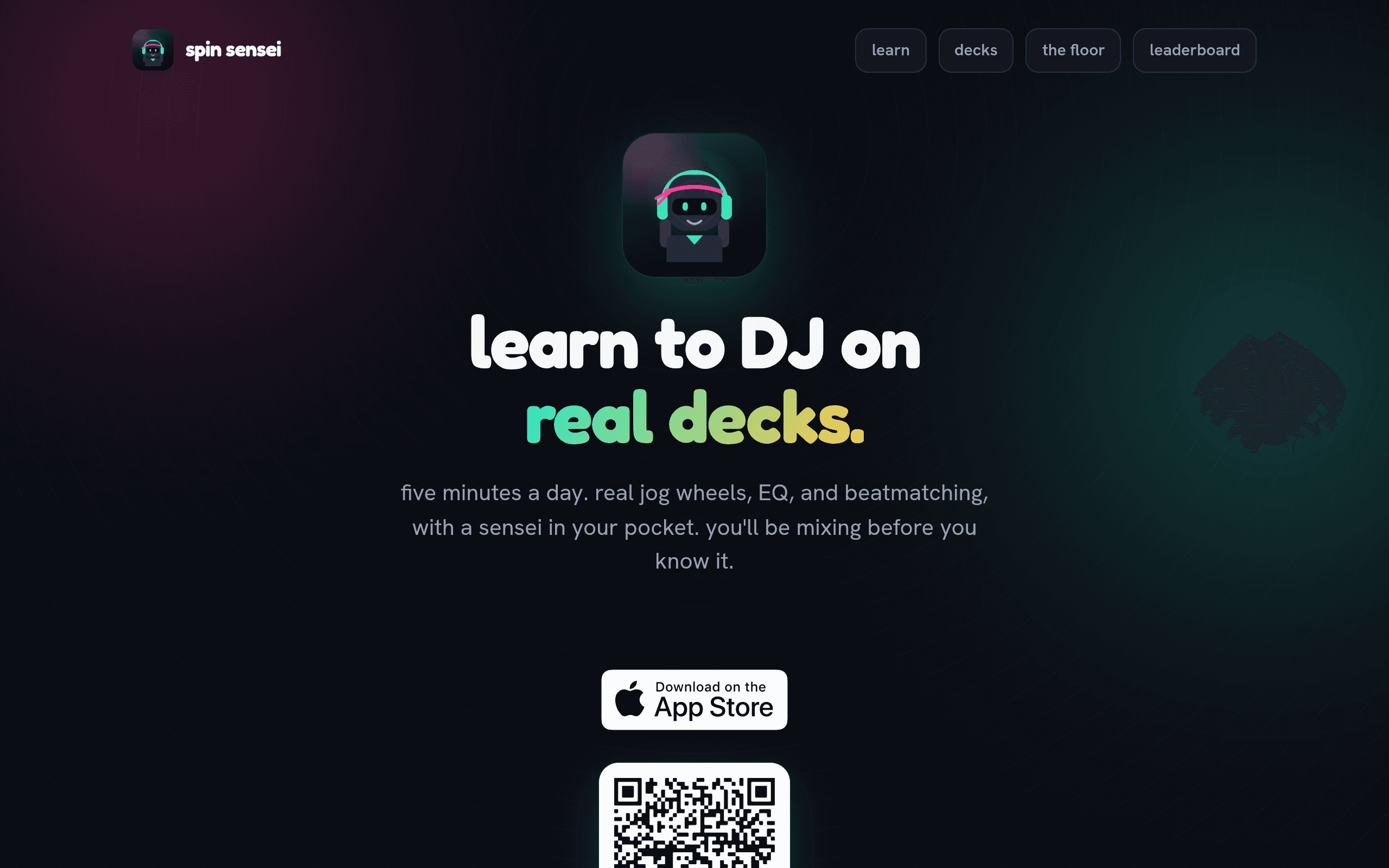Screenshot of spin sensei