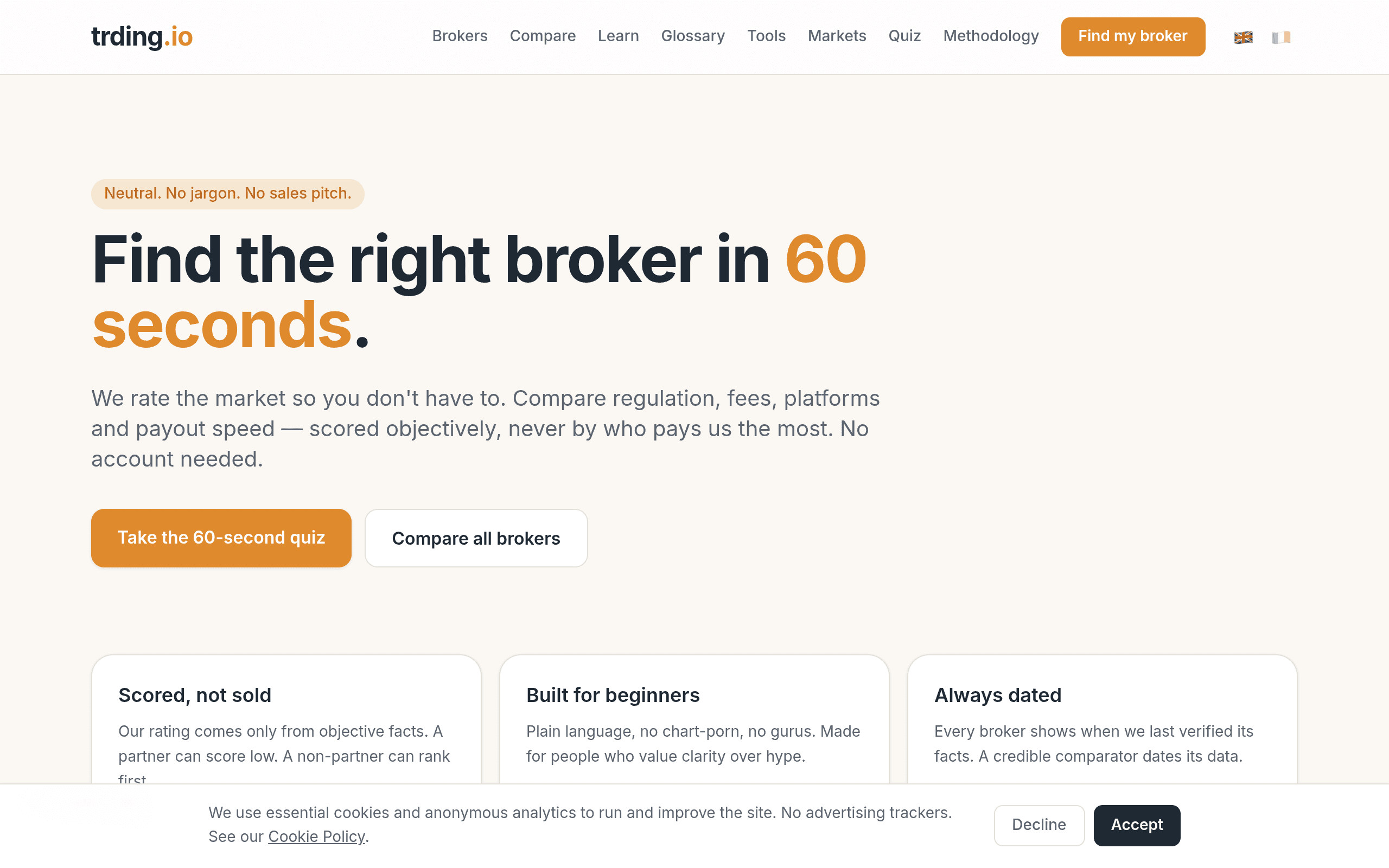 Screenshot of Trading.io